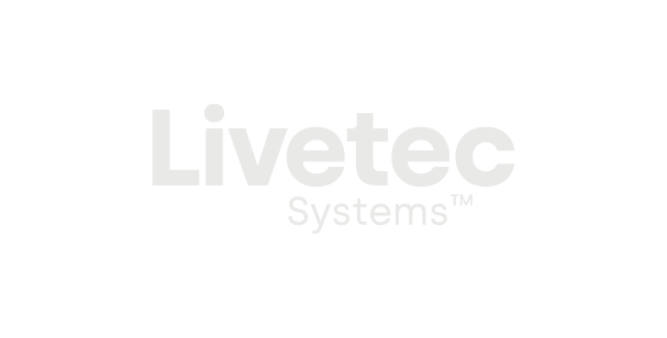 Livetec Systems logo, designed by Made Agency, featuring modern typography in a grey.